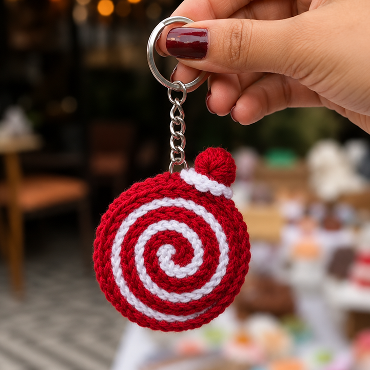 Swiss Roll Keychain